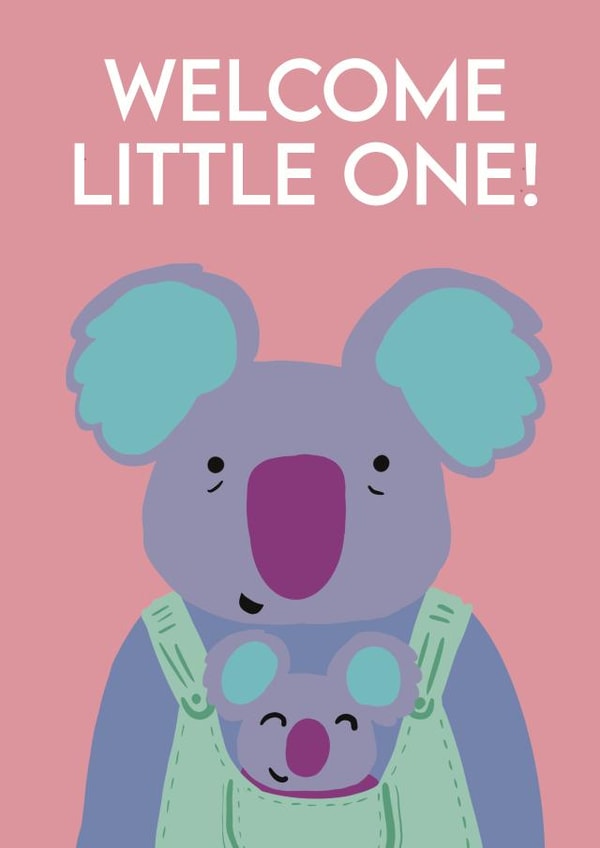 Welcome little one, new koala baby card created by Emma TK Design
