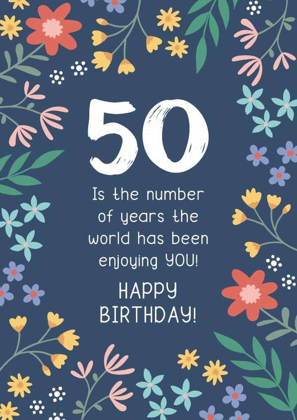 50 Years Enjoying You Birthday Card created by Design By Day