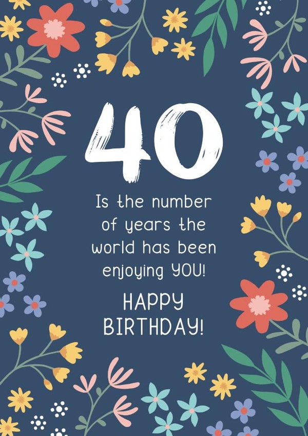 40 Years Enjoying You Birthday Card created by Design By Day