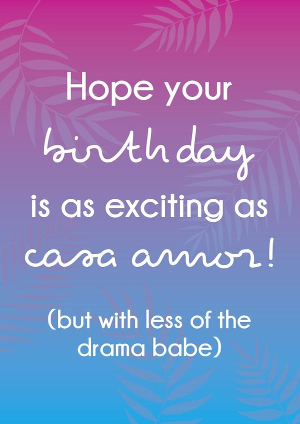 Love Island Birthday Card created by Fifi Designs