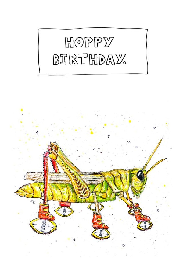 Fun Hoppy Birthday Insect Card created by JOKstudios