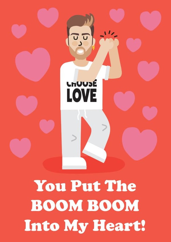 You Put The Boom Boom Into My Heart - Valentines Day Card created by Studio Boketto