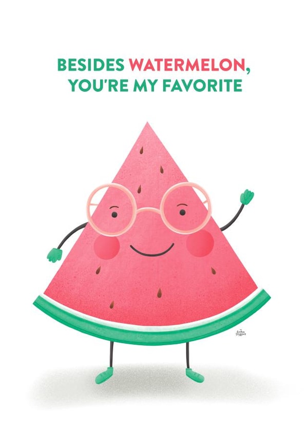 Cute Friendship Watermelon Card created by Cristina Stashkevich