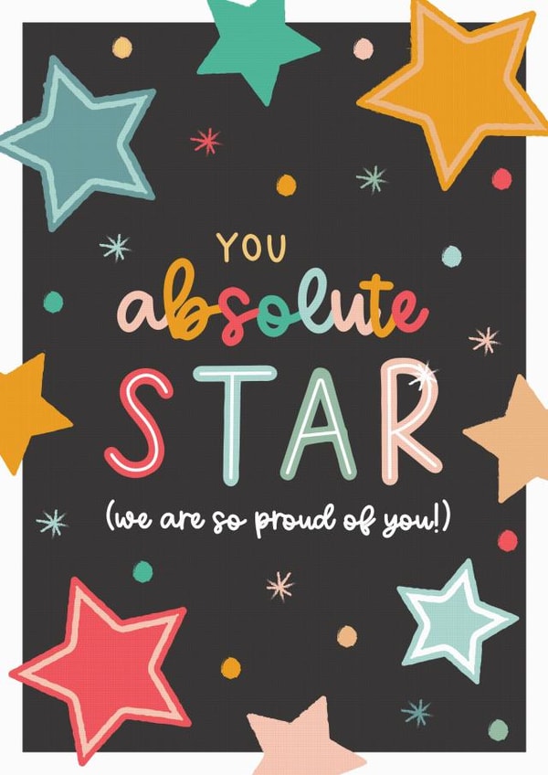 You Absolute Star Well Done Card created by The Pattern Press