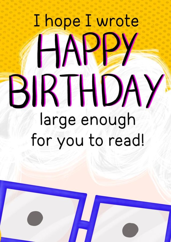 Large writing birthday card 1001 created by LittleTalesByGem