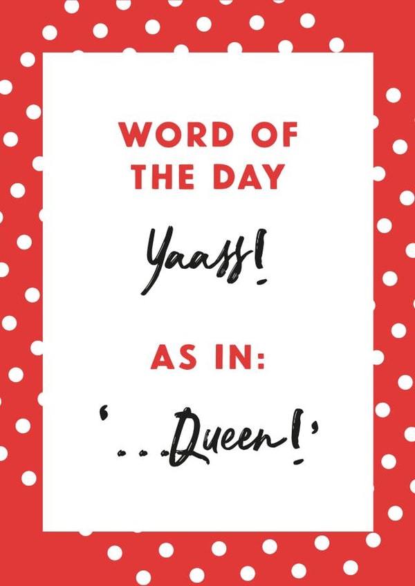 Yaass! Card created by Saffron Lanser Design