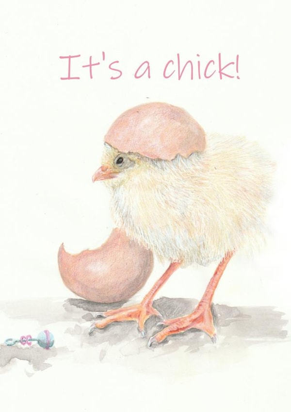 Baby Chick Congratulations Card created by Allthingsartbybex