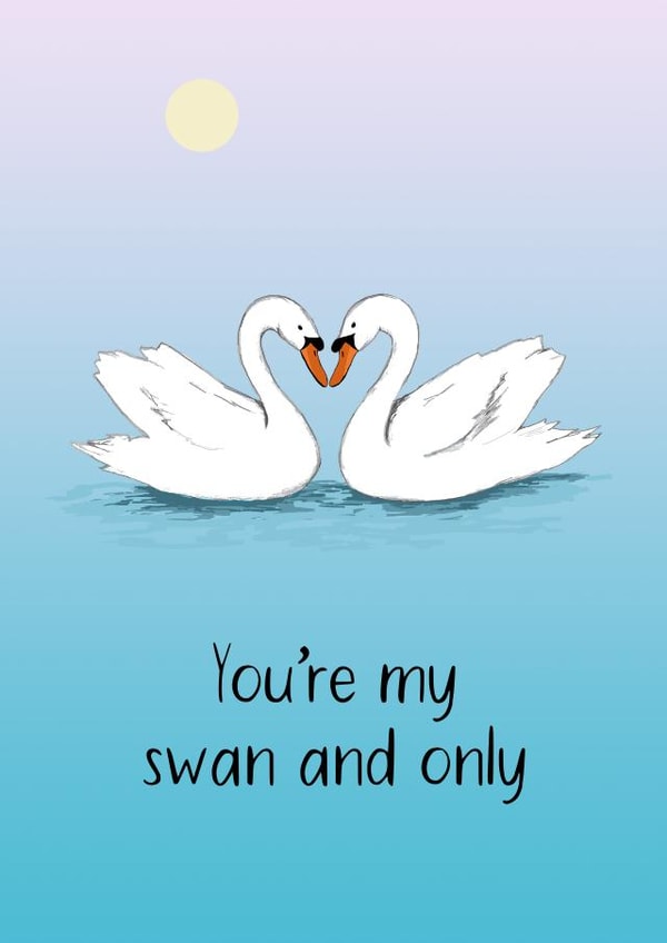 Swan and Only Romantic Card created by Maddy Bennett
