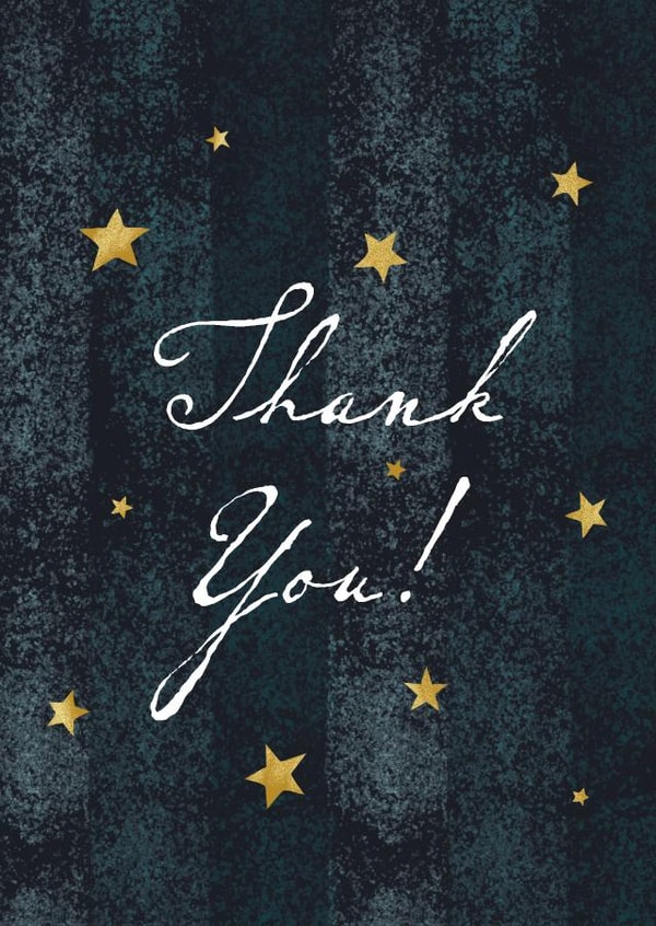 Shining stars thank you card created by Mayah Wetherell