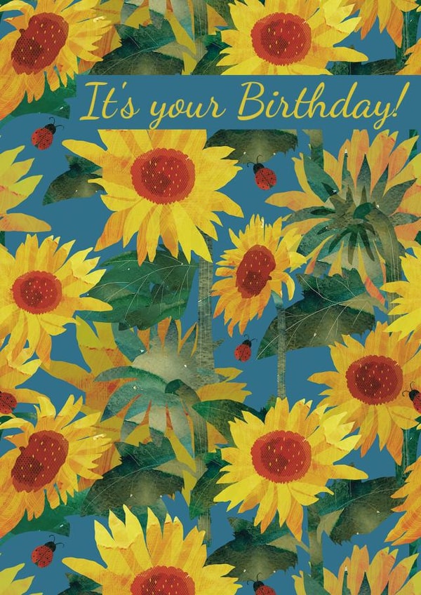 Pretty Sunflowers Birthday card created by Kamilya Panina