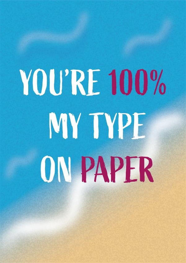 My type on paper love island card created by Amysimplycreates