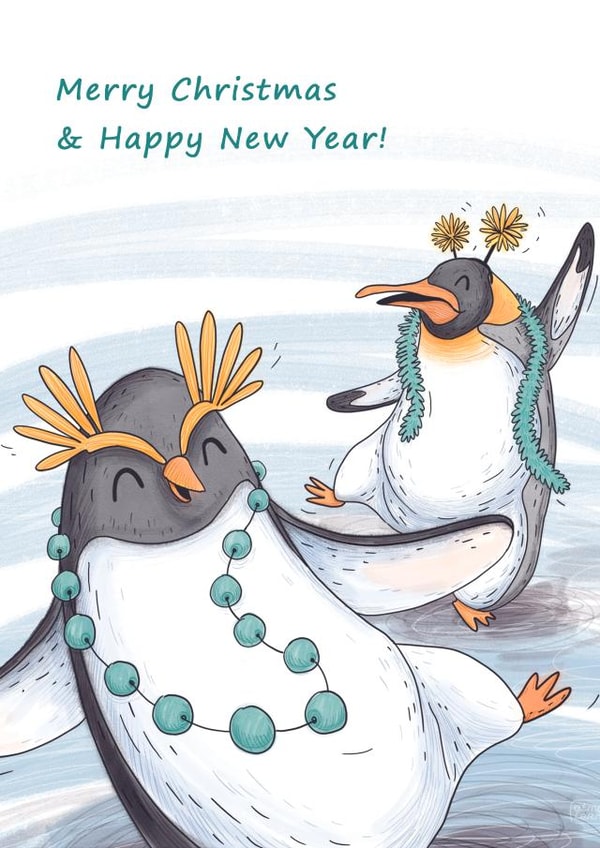 Festive Dancing Penguins created by Atmosferna
