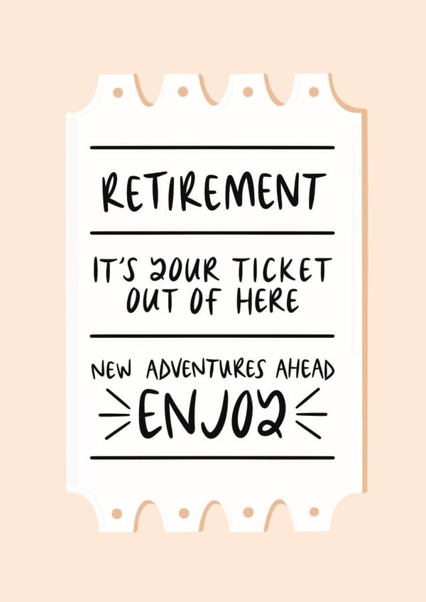 Happy Retirement Ticket Out Of Here Card created by Muses & May 