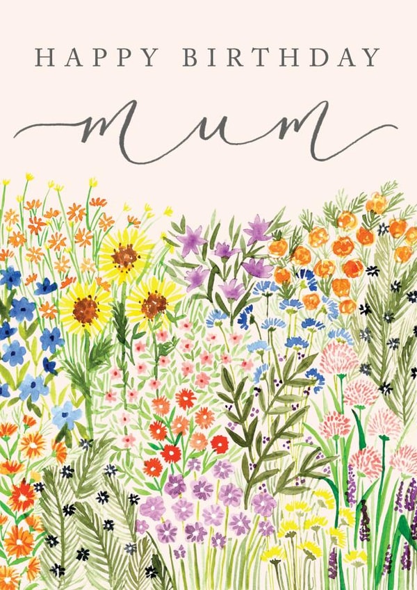 Pretty floral Happy Birthday card created by Making Meadows Ltd