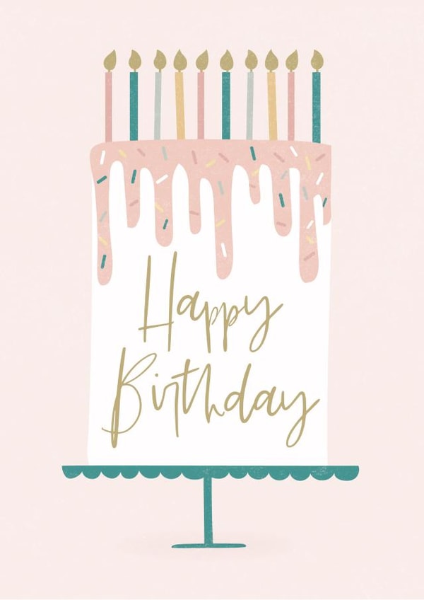 Happy Birthday Cake and Sprinkles Card created by Percy & Pearl