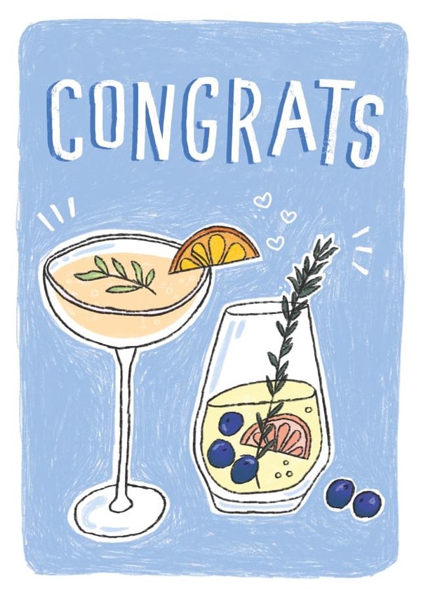 Cocktails and Drinks Congratulations Card created by Katie Moody