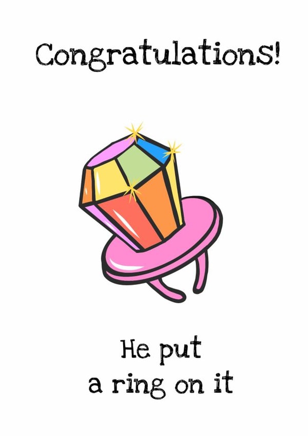He put a ring on it - diamond lollipop ring congratulations created by Cutie McHootie 