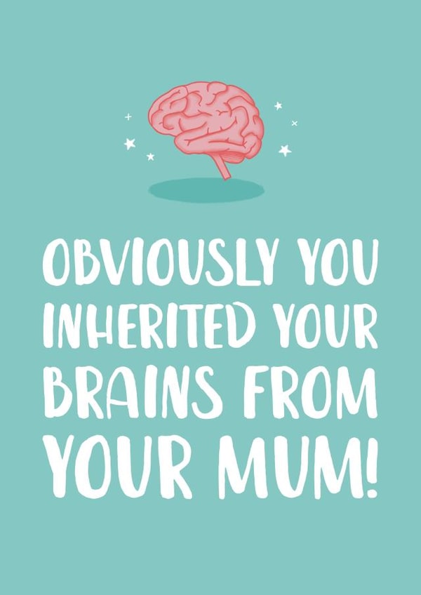 'Inherited from Mum' Exam Congratulations Card created by The Cake Thief