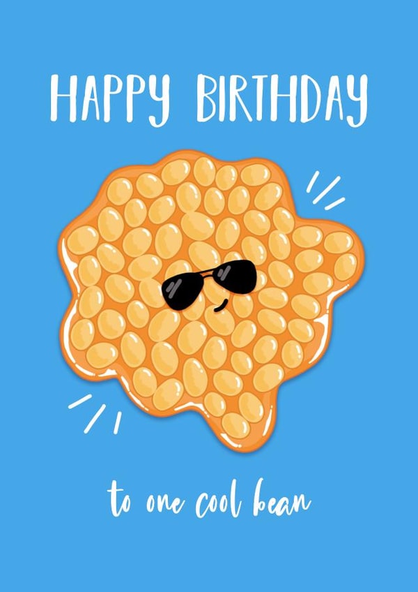 cool bean birthday  created by Back to the drawing board illustration 