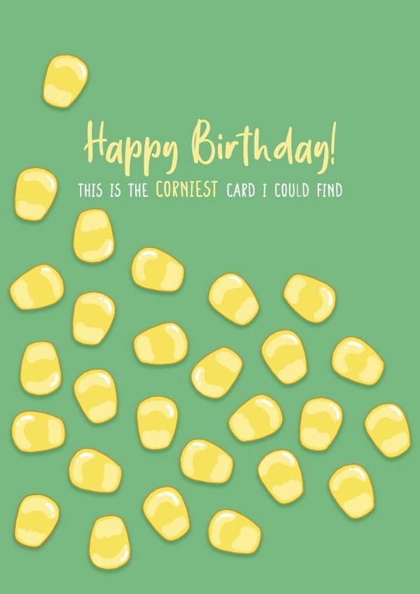 corny card  created by Back to the drawing board illustration 