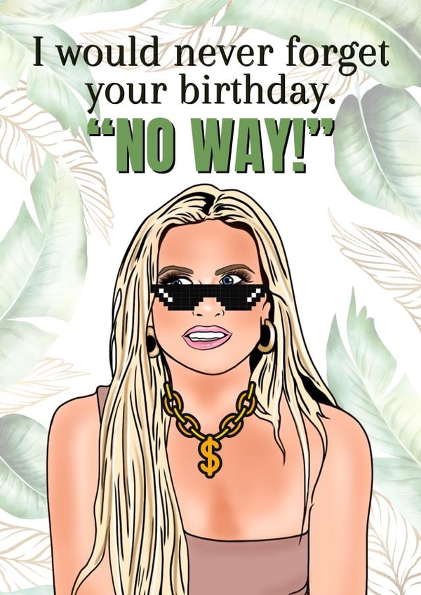 Love island birthday card. created by Keepseyshop