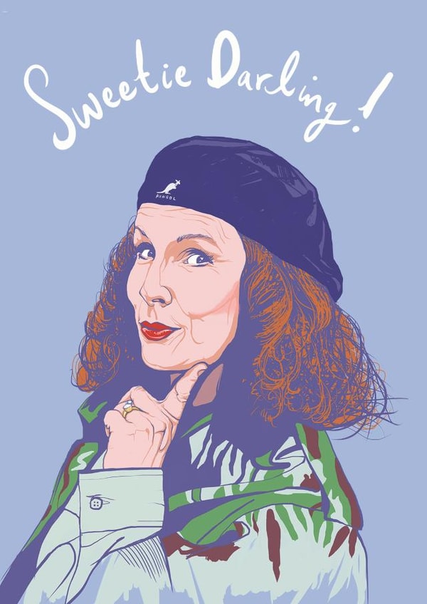 Absolutely Fabulous Eddie Monsoon Birthday Card created by Ryan Hodge