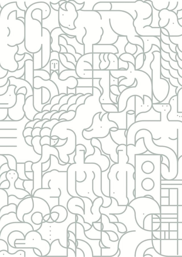 London Sculptures Geometric Design Greetings Card created by Yijing Li