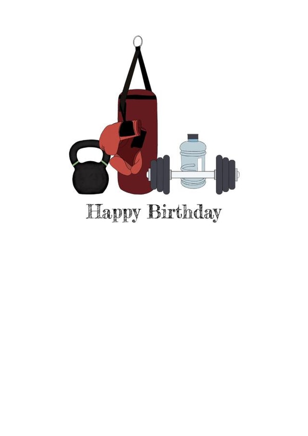 Boxing Gym Birthday Card created by Little Takeover