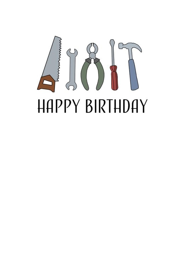 Workshop Tools Birthday Card created by Little Takeover