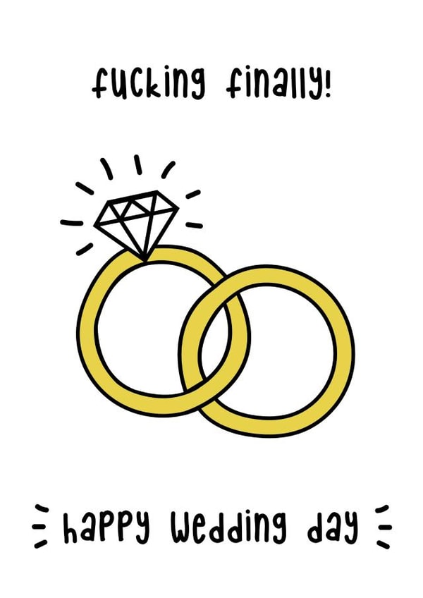 Fucking Finally - Wedding Day Card created by @Laura Lonsdale Designs