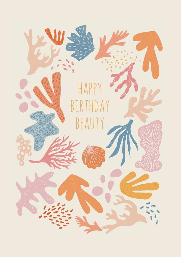 Coral Reef Happy Birthday Card created by Nicola Scott
