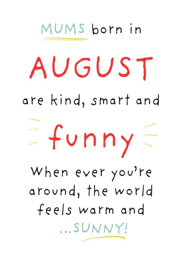 August Mums Are the Best! created by Art Thunderclap