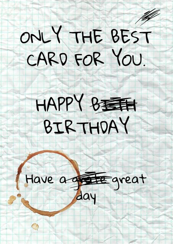 It's The Thought That Counts Birthday Card created by I Made A Funny!
