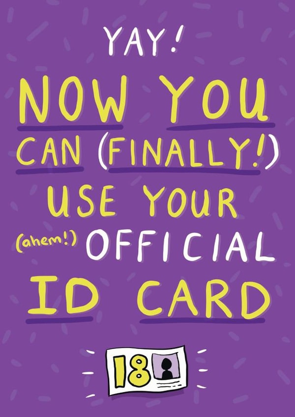 Officially 18 Birthday Card created by Chocolate Frog