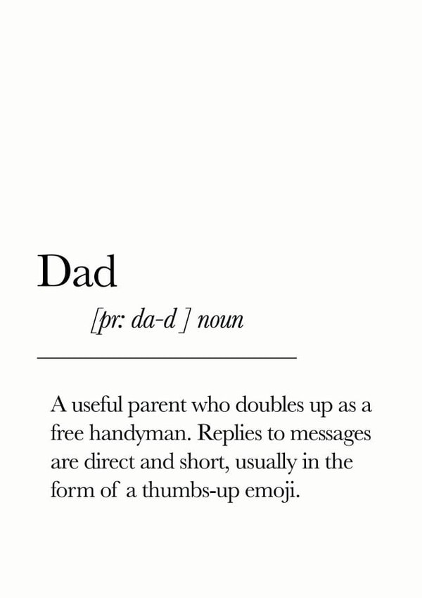 Dad Definition created by Blueberry Unicorns