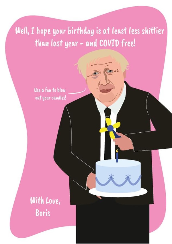 Boris Covid Birthday Card created by Claudia Vasquez