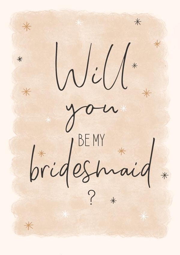 Be My Bridesmaid Classic created by Lisa Wardle
