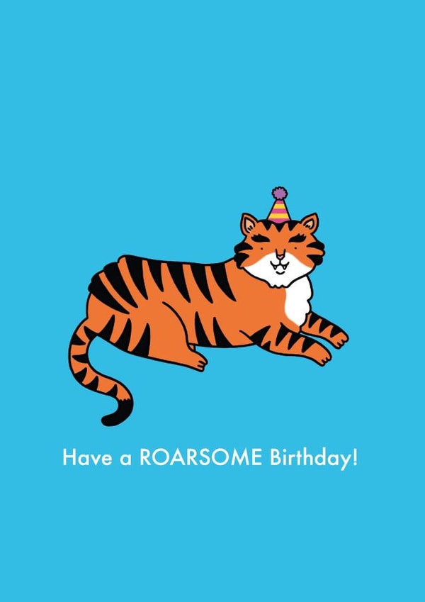 Have a roarsome birthday card created by Emelia Brooks