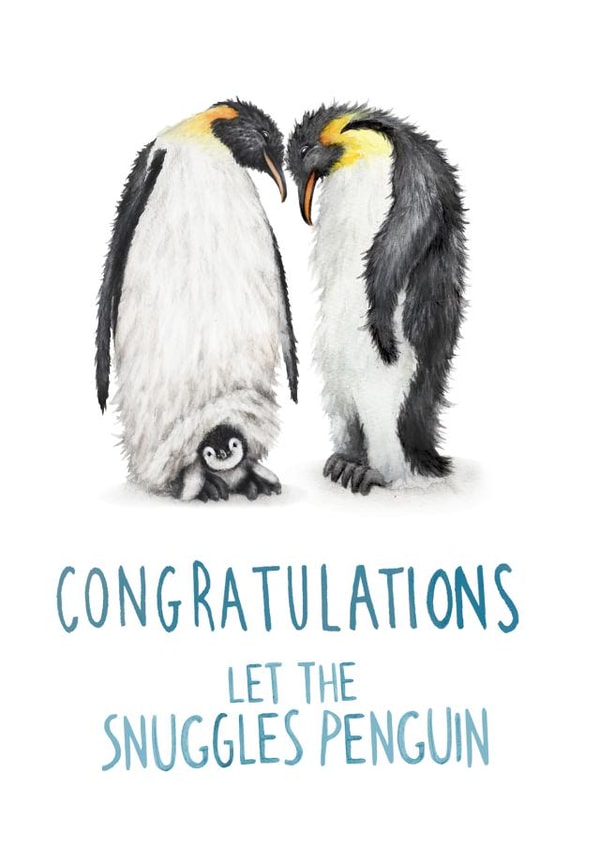 Snuggles Penguin Card created by Citrus Bunn