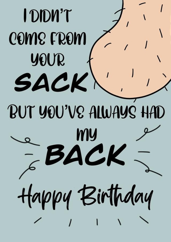 Funny Stepdad Birthday Card created by Fern Furness