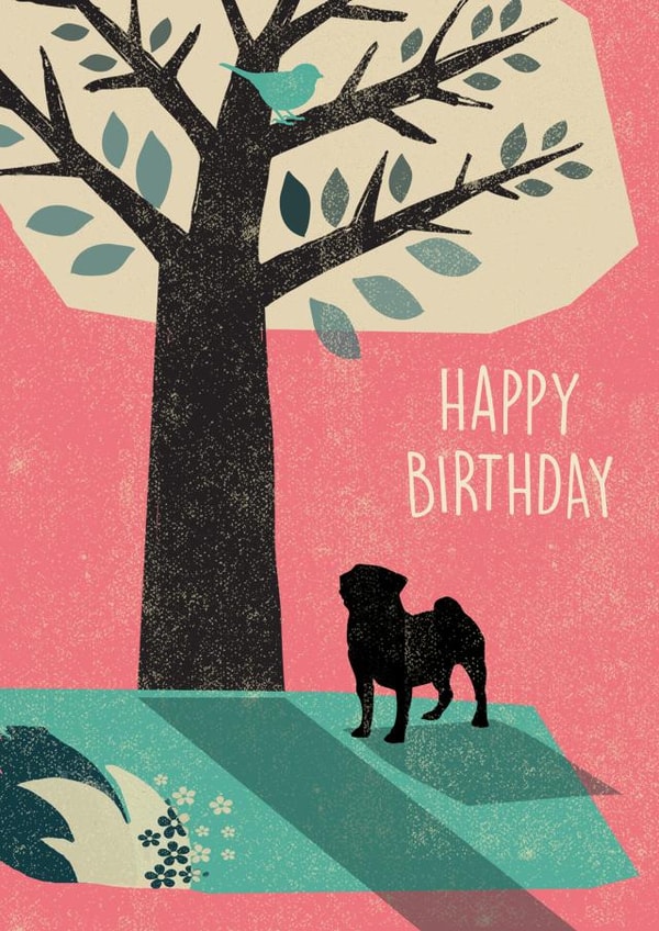 Pug Dog Birthday Card created by Rocket68