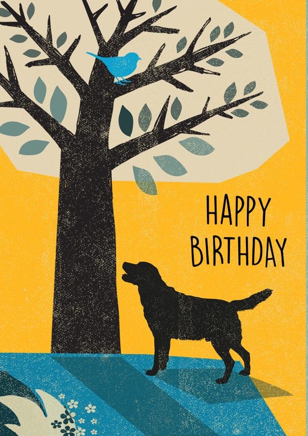 Retriever Dog Birthday Card created by Rocket68