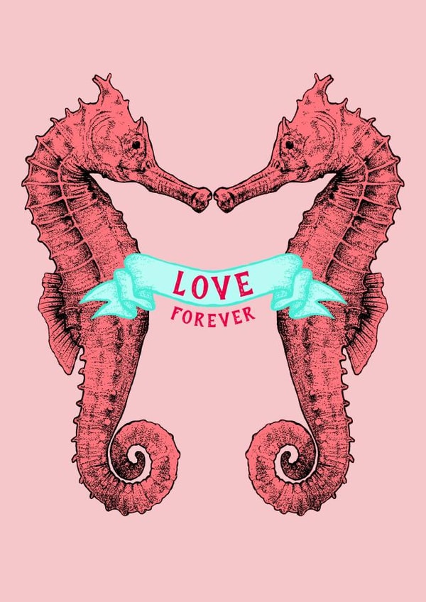 Seahorse Valentines Card created by Michelle Goring