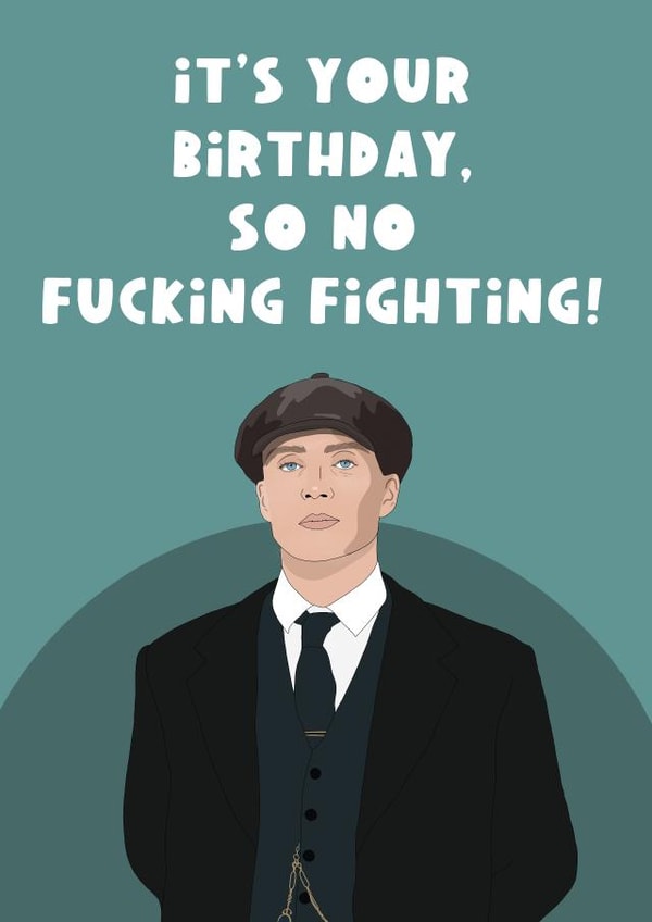 Peaky Blinders Birthday Card created by The Foxy Lemon Co.
