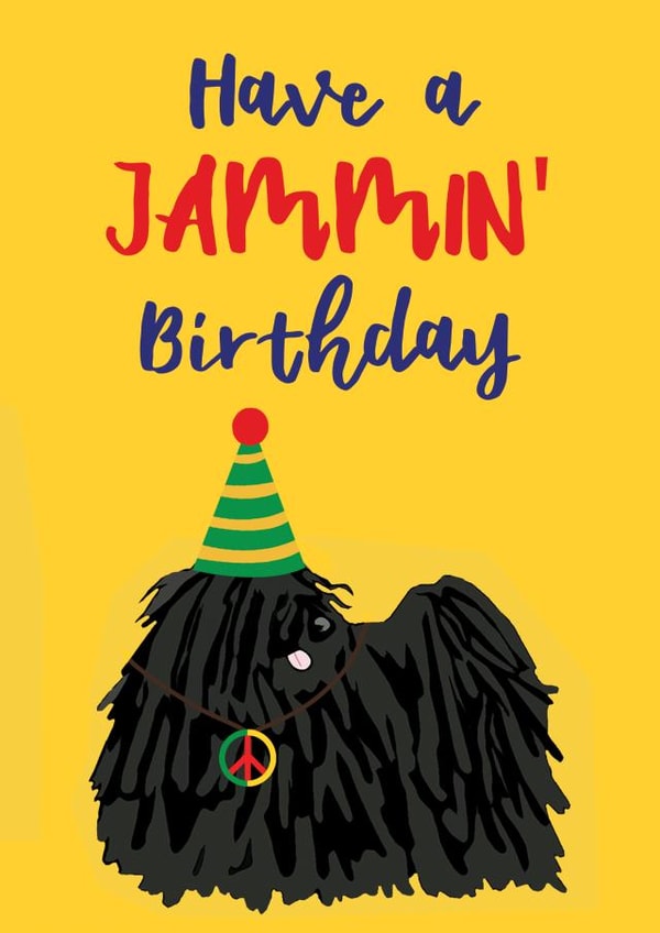 Have a JAMMIN' Birthday Rasta Dog Card created by Dusty Rose Lees