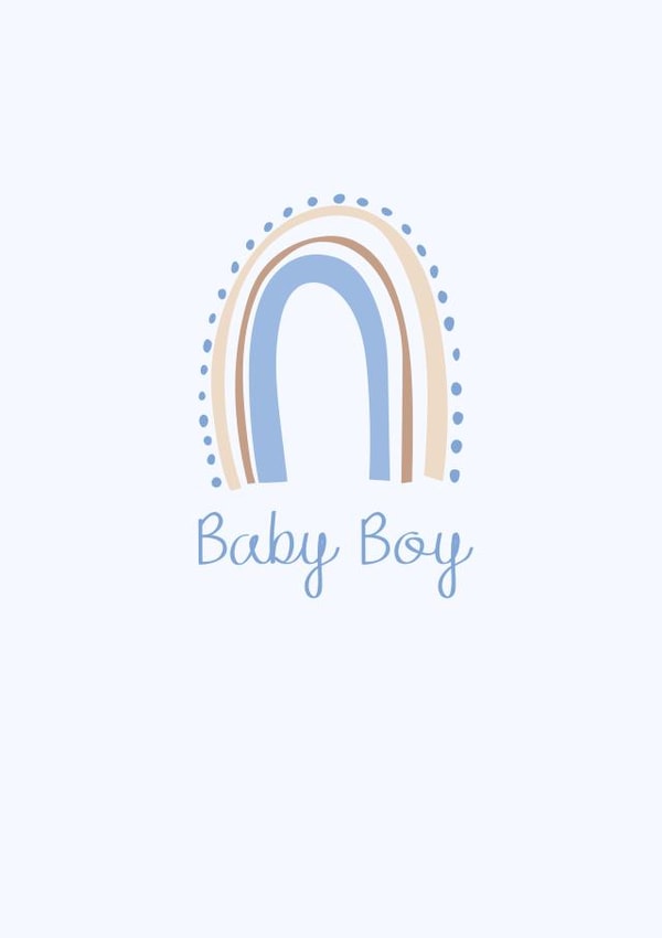 New Baby Boy Blue Rainbow Card created by A Bee's Designs