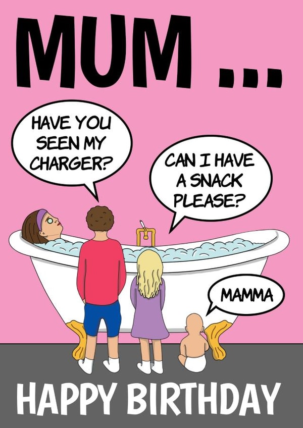 Mum Never Gets To Relax Happy Birthday created by @Cupsie's Creations