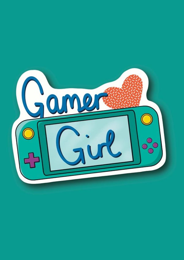 Gamer Girl Birthday Card created by Peg and Folly Designs