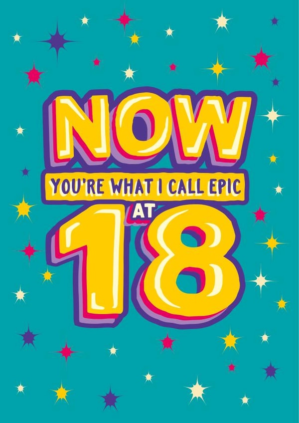 Now Music 18th Birthday Card created by The Typecast Gallery