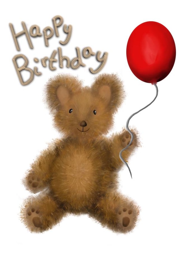 Teddy Bear Balloon Birthday Card created by Palette&Petal 